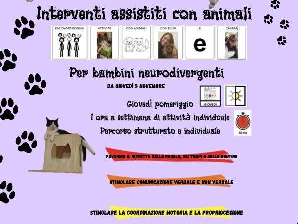 Flyer Interventi Assistiti Con Animali Per Bambini Neurodivergenti